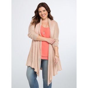 Mix Stitch Fit and Flare Cardigan